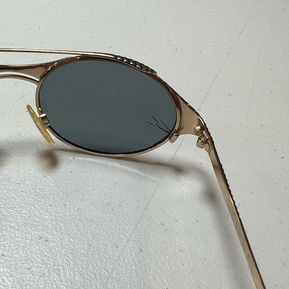 CAZAL Vintage Retro Made in Germany Gold Schwartz Oval Sunglasses Unisex - Picture 13 of 14